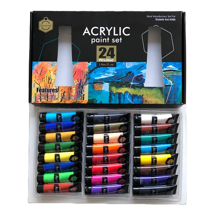 Keep Smiling Acrylic Paint Set of 24 Tubes 30ml - B4030-24