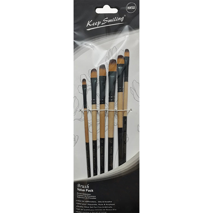 Keep Smiling Brush Set Filbert 6Pcs No.A0002Z