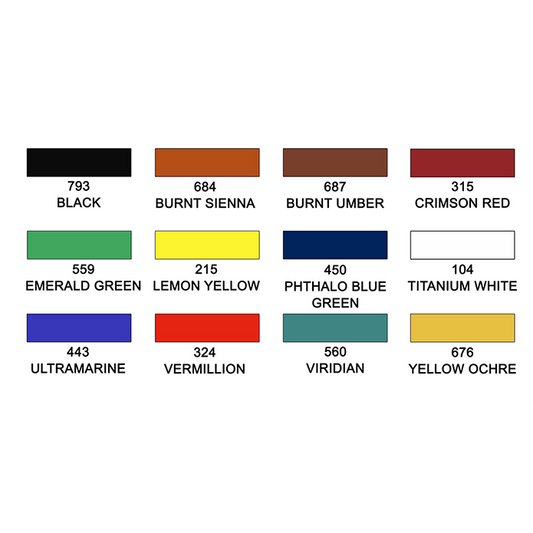 Marie's Acrylic Colour Set of 12 Tubes 12ml - No.812B