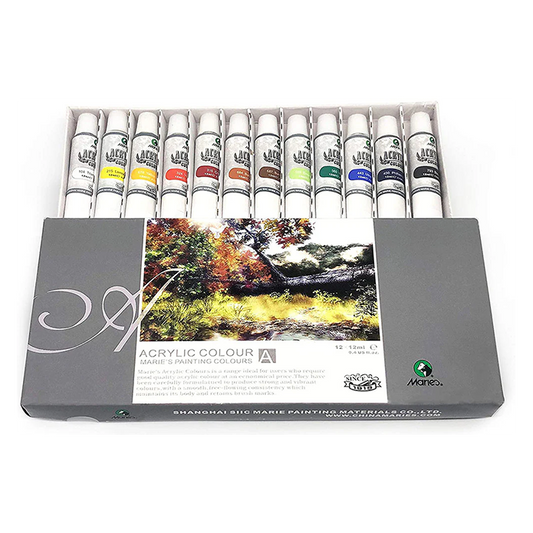 Marie's Acrylic Colour Set of 12 Tubes 12ml - No.812B