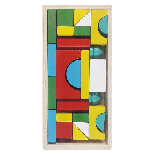 Wooden Building Puzzle Tray - WP022