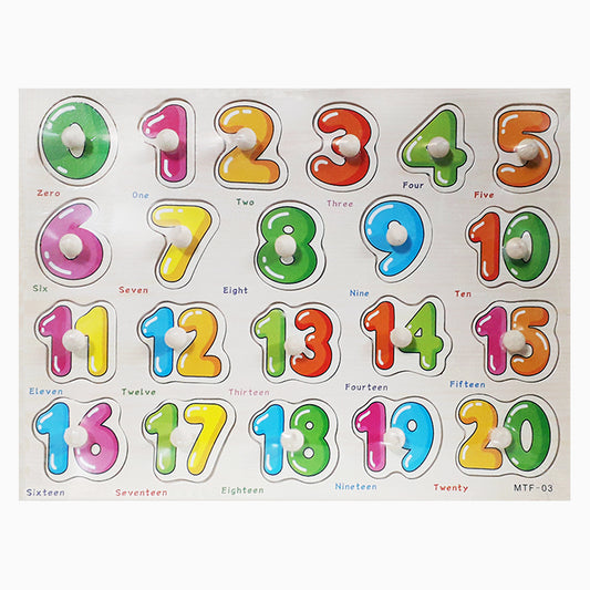 Wooden Number Puzzle Board (0-20) - WP015