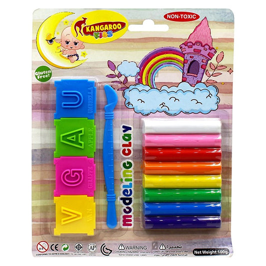 Kid Art 8 Modeling Clay with Stamp Molds No.B100