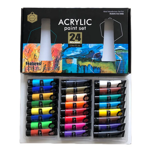 Keep Smiling Acrylic Paint Set of 24 Tubes 30ml - B4030-24