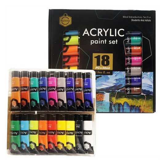 Keep Smiling Acrylic Paint Set of 18 Tubes 30ml - B4030-18