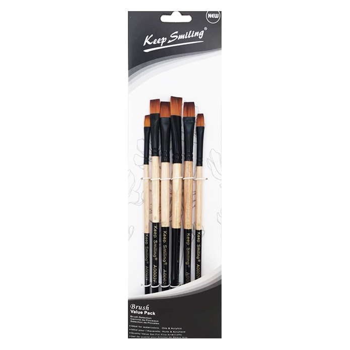 Keep Smiling Brush Set Flat 6Pcs No.A0002F