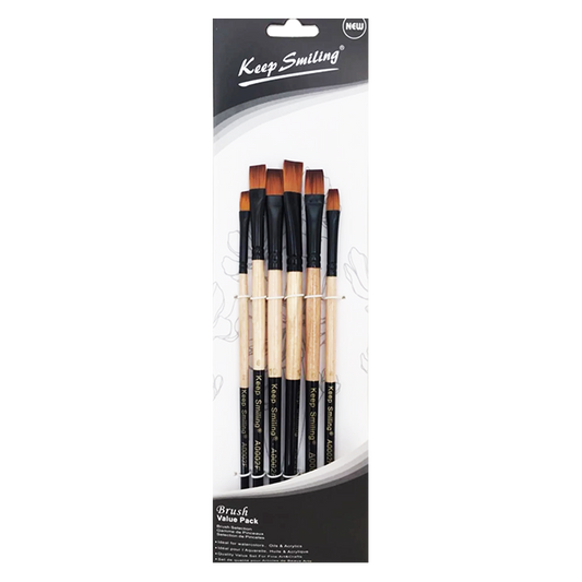 Keep Smiling Brush Set Flat 6Pcs No.A0002F
