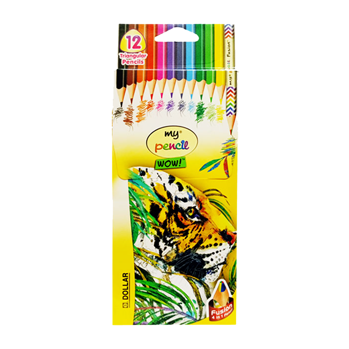 Dollar My Pencil WOW! 12 Color Pencils (Full Size)