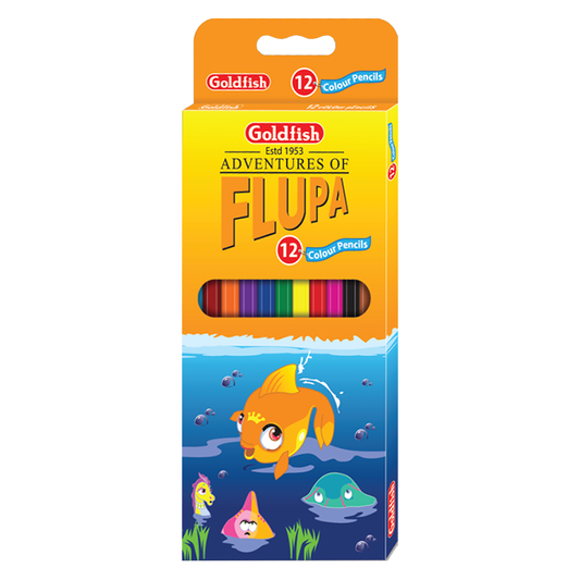 Goldfish Flupa 12 Colour Pencils (Full Size)