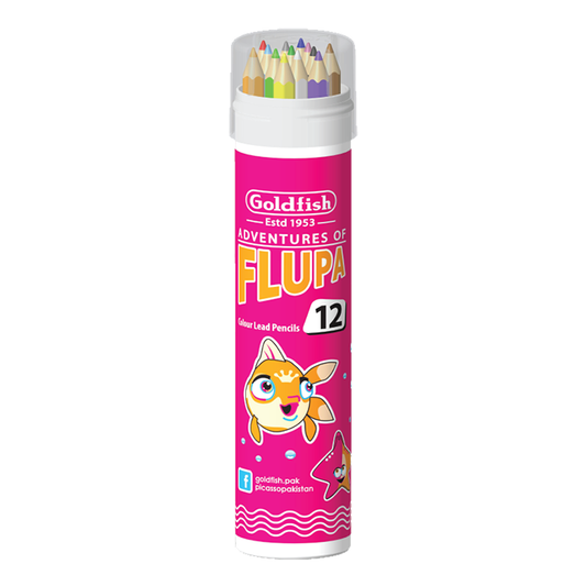Goldfish Flupa 12 Colour Pencils Tin Pack (Full Size)