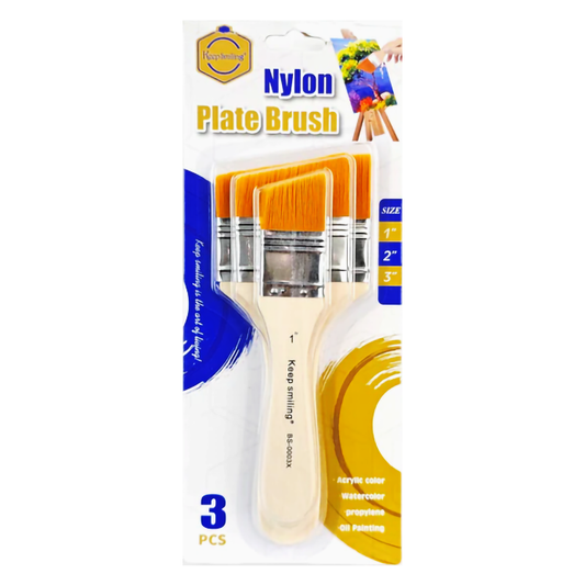 Keep Smiling Nylon Plate Brush 3pcs Cut
