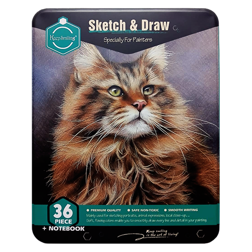 Keep Smiling Sketch & Draw 36Pcs + Notebook No.SMTZ-0036