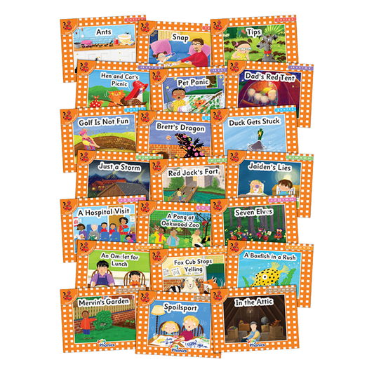 Jolly Phonics Orange Level Readers Set 1-7 (Complete Set)
