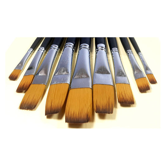 Keep Smiling Mona Lisa Flat Brush Set 9Pcs No.801