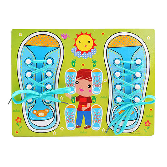 Wooden Tie Shoelaces Tray - WP16