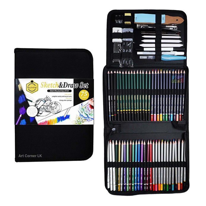 Keep Smiling Sketch & Draw Set 75Pcs No.SMTZ-0075