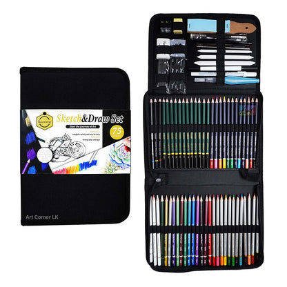 Keep Smiling Sketch & Draw Set 75Pcs No.SMTZ-0075