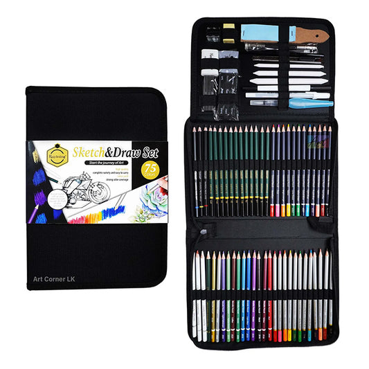 Keep Smiling Sketch & Draw Set 75Pcs No.SMTZ-0075