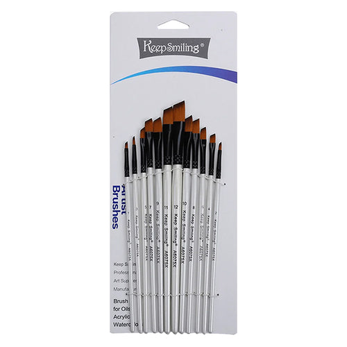 Keep Smiling Artist Brushes Cut Set 12Pcs No.A6075X