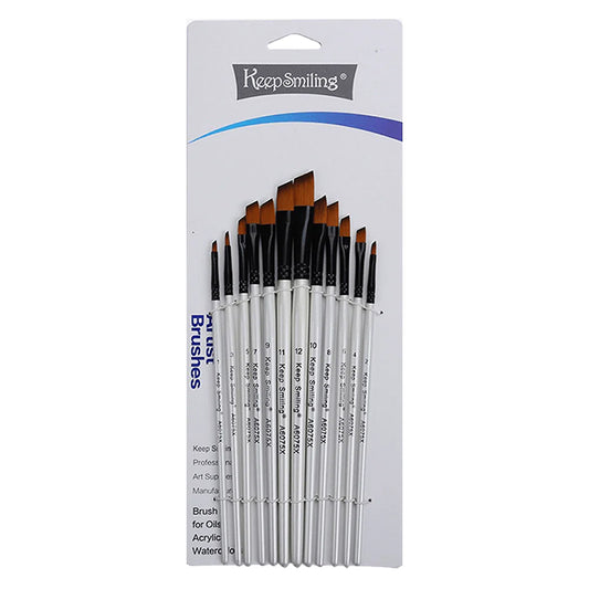 Keep Smiling Artist Brushes Cut Set 12Pcs No.A6075X