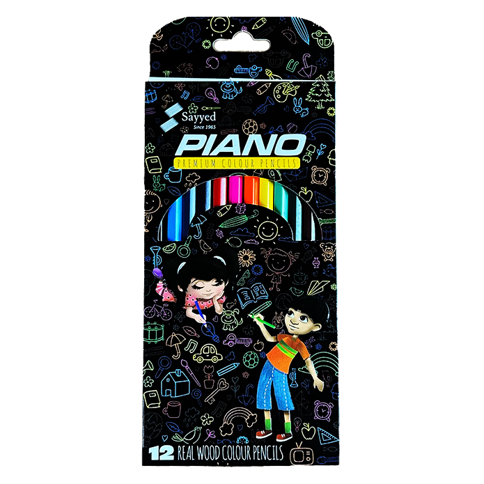 Piano Premium 12 Colour Pencils (Full Size)