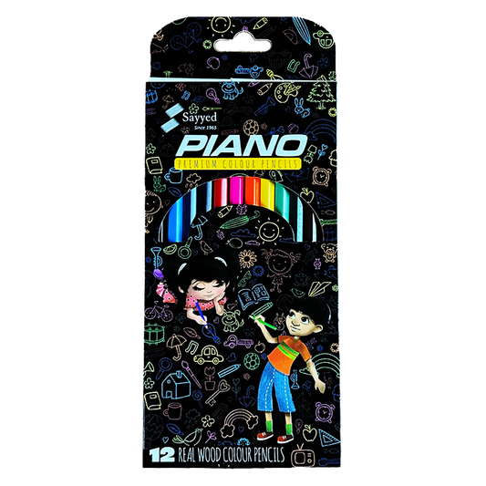 Piano Premium 12 Colour Pencils (Full Size)