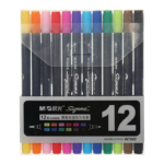 M&G Signme 12 Watercolor Marker Set Dual Tip W7602