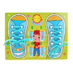 Wooden Tie Shoelaces Tray - WP16