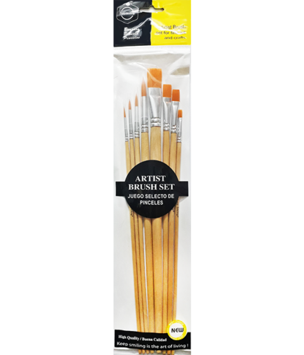Keep Smiling Artist Brushes Set for Fine Arts and Crafts - 8Pcs No.A0372