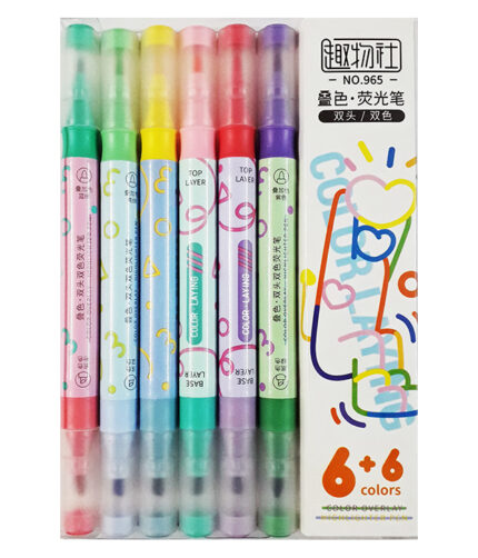 Ququ Wushe Double Ended Highlighter (6+6) No.965