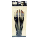 Keep Smiling Mona Lisa Round Brush Set 9Pcs No.804
