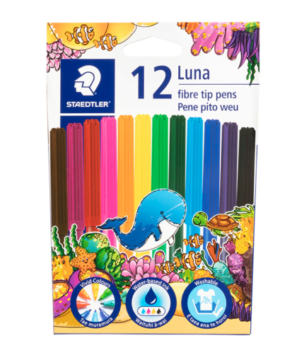 Staedtler Marker Color Luna Fiber Tip 12Pcs