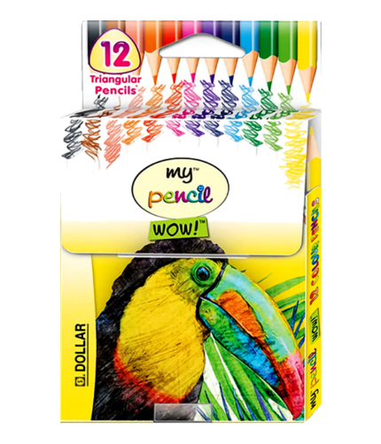 Dollar My Pencil WOW! 12 Color Pencils (Half Size)